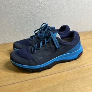 Salomon Gore Tex Trail Running Shoes Contagrip Blue Black Mens 10.5